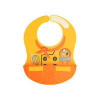 Wide Coverage Creative Toddler Bibs Yellow