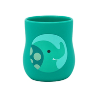 Silicone Baby Training Cup (4oz) Ollie Elephant Green
