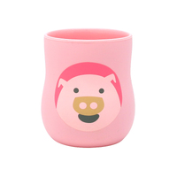 Silicone Baby Training Cup (4oz) Pokey Piglet Pink