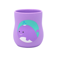 Silicone Baby Training Cup (4oz) Willo Whale Lilac