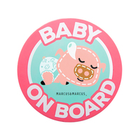Silicone Baby on Board Signs Pokey Pig
