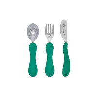 Easy Grip 3Pce Cutlery Sets Green Ollie Elephant