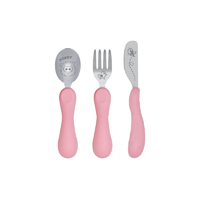 Easy Grip 3Pce Cutlery Sets Pokey Pink
