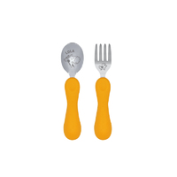 Easy Grip Fork & Spoon Sets Yellow Lola Giraffe