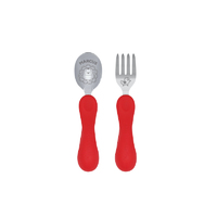 Easy Grip Fork & Spoon Sets Red Marcus Lion