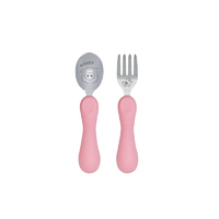 Easy Grip Fork & Spoon Sets Pink Pokey Pig