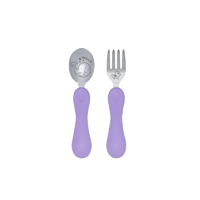 Easy Grip Fork & Spoon Sets Lilac Willow Whale