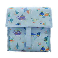 Foldable Insulated Lunch Bag Sealife Blue