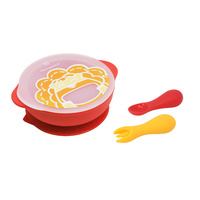 Toddler First Self Feeding Set Red Lion Cub