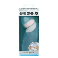 Silicone Angled Feeding Bottles 240ml Pink