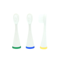 Set 3 Replacement Toothbrushes Green Blue Yellow