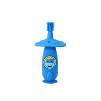 Self Training 360 Silicone Toothbrush Lucas Hippo Blue