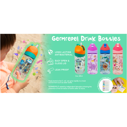 Antibacterial Tritan Straw Drink Bottle 400ml  