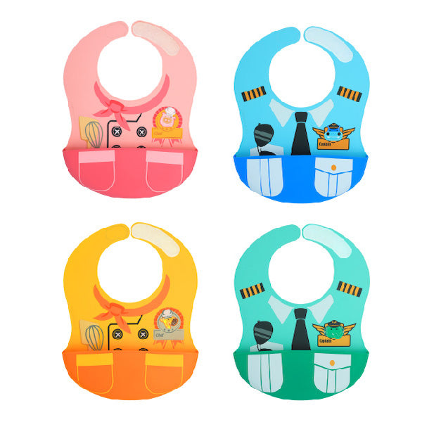 Creative Wide Coverage Soft Silicone Bibs