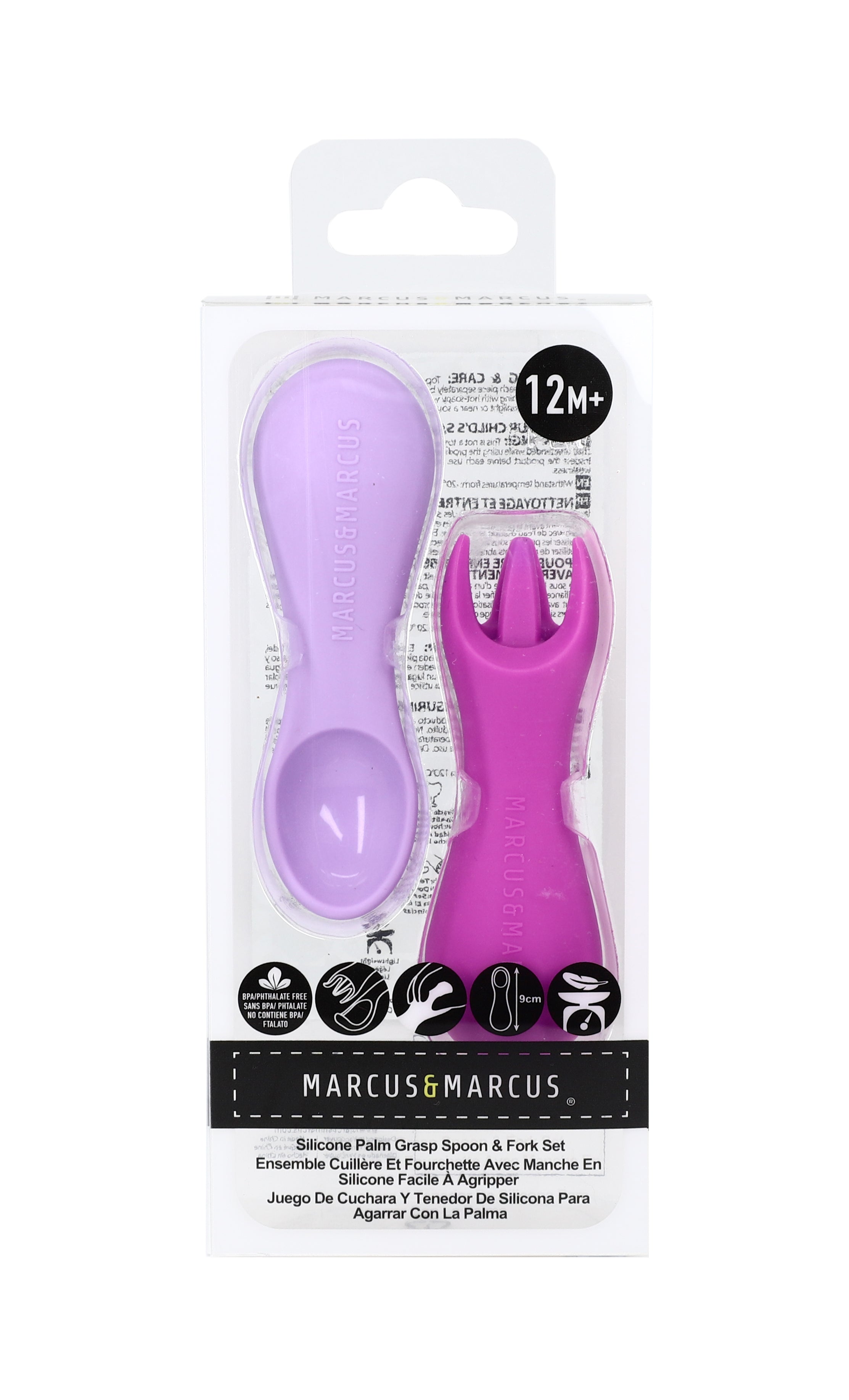 Marcus & Marcus Silicone Palm Grasp Spoon & Fork