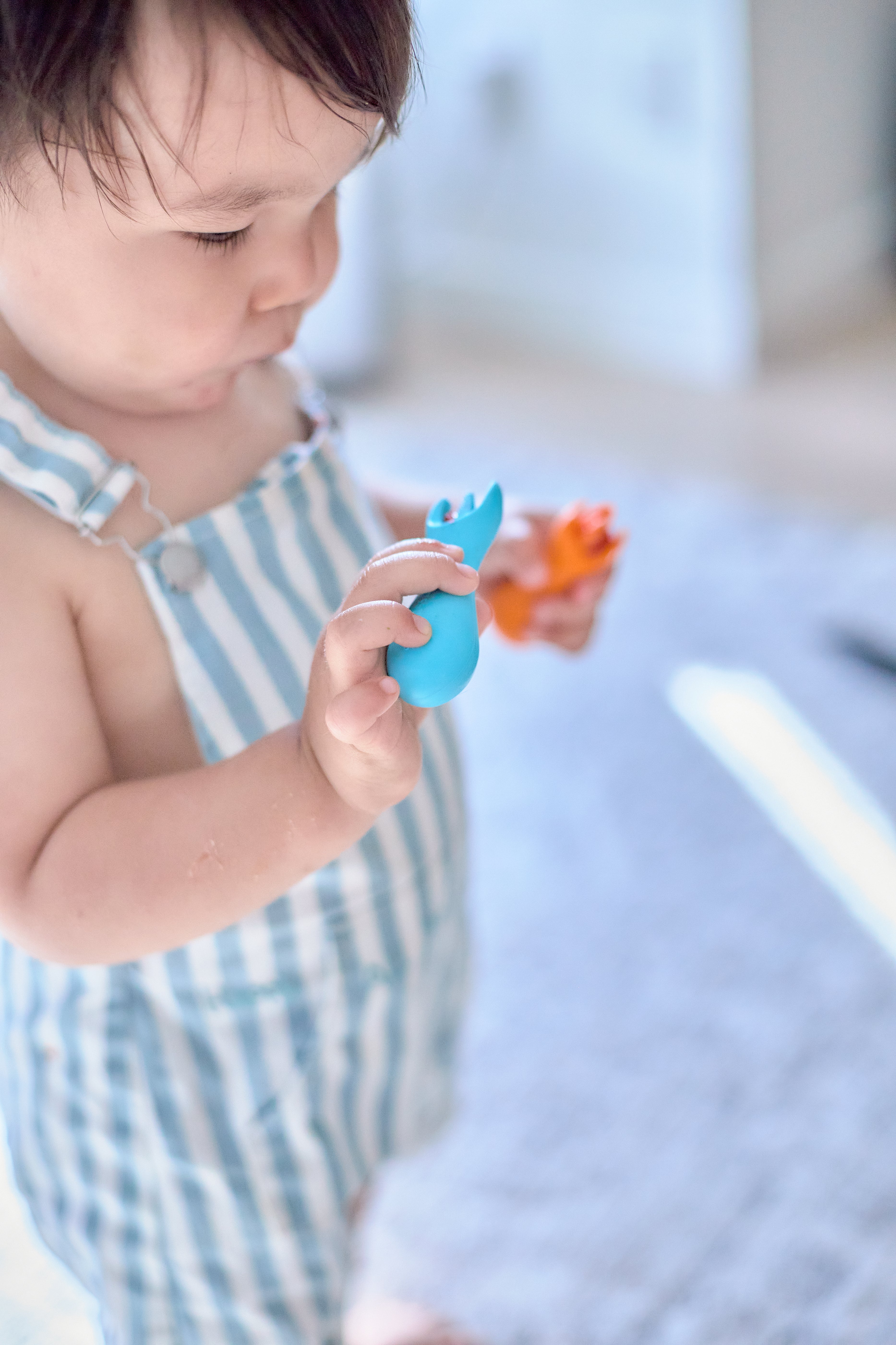 Marcus & Marcus Silicone Palm Grasp Spoon & Fork